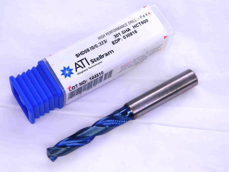 ATI STELLRAM 8.2mm CARBIDE TWIST DRILL BIT SHD0820/0.323/301 SHA 10mm SHANK - DCT-JJ1580