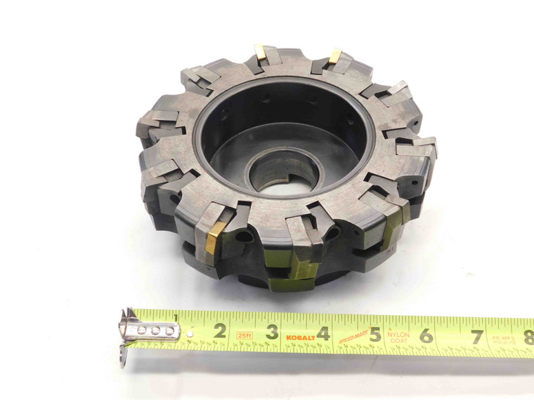 SANDVIK 6" O.D. FACE MILL 1 1/2 PILOT 5/8 KEY HOLDS 10 INSERTS 6.0 MODULMILL - NS6282CA5