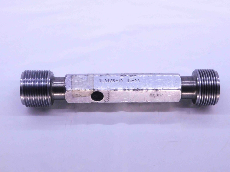 1 5/16 12 UN 2B THREAD PLUG GAGE 1.3125 GO NO GO P.D.'S = 1.2584 & 1.2659 CHECK - DW41057LVR