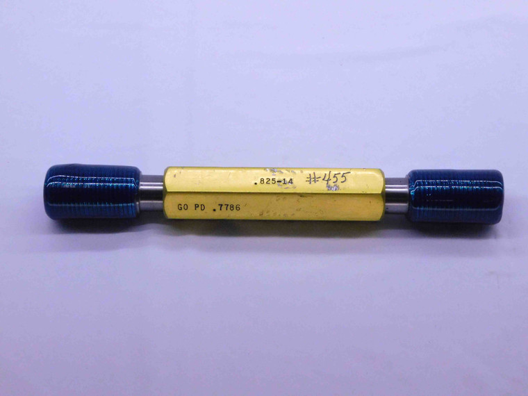 .825 14 SET THREAD PLUG GAGE .8250 GO NO GO P.D.'S = .7786 & .7750 INSPECTION - DW41091BB6