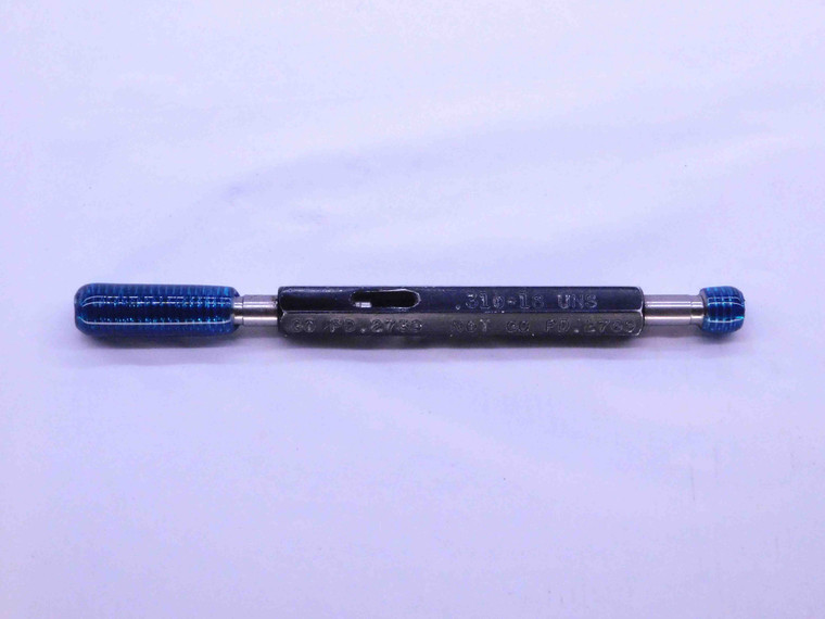 .310 18 UNS X-LONG THREAD PLUG GAGE .31 .3100 GO NO GO P.D.'S = .2739 & .2769 - DW41105LVR