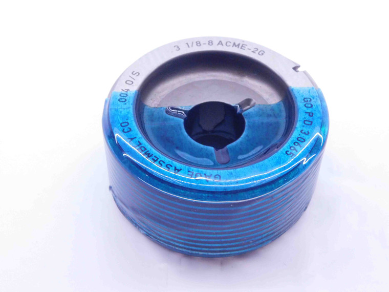 3 1/8 8 ACME 2G THREAD PLUG GAGE 3.125 3.1250 GO ONLY P.D. = 3.0665 INSPECTION - DW41106LVR