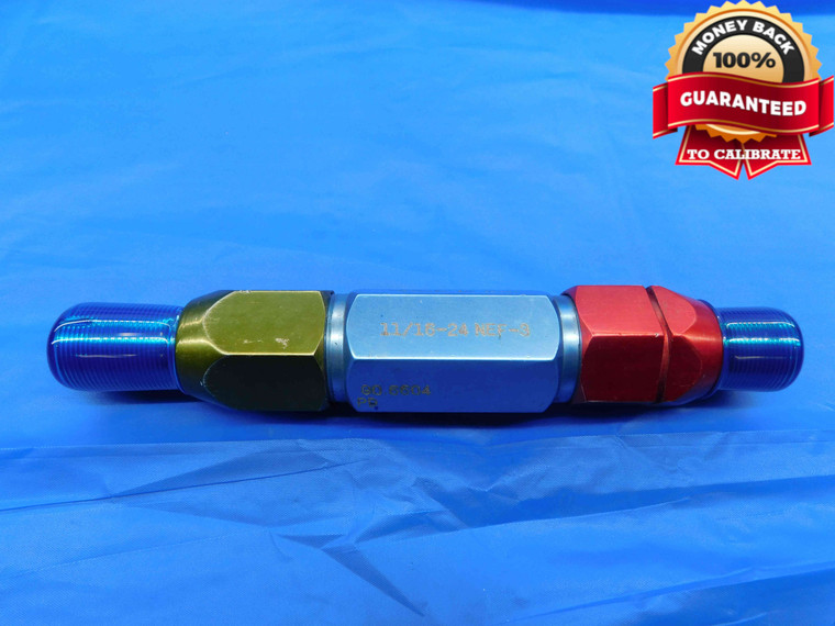 11/16 24 NEF 3 THREAD PLUG GAGE .6875 GO NO GO P.D.'S = .6604 & .6633 UNEF-3 - JT0092BU