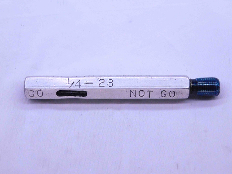 1/4 28 SPECIAL THREAD PLUG GAGE .25 NO GO ONLY P.D. = .2283 INSPECTION CHECK - DW41134LVR