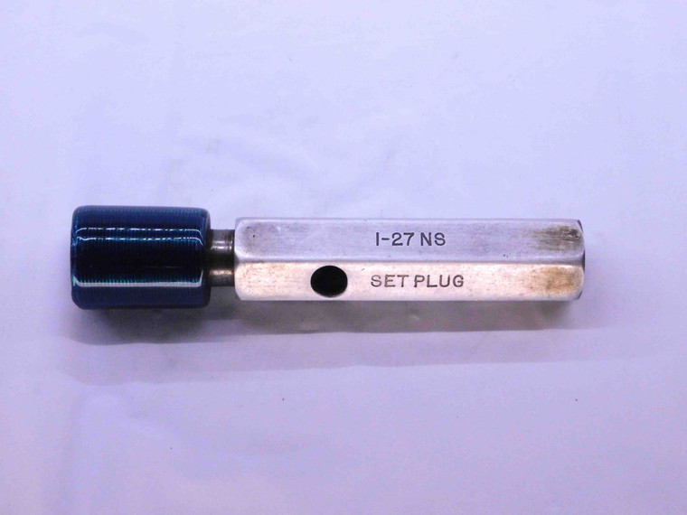 1" 27 NS SET THREAD PLUG GAGE 1.0 1.00 1.000 1.0000 GO ONLY P.D. = .9759 UNS 3A - DW41139LVR