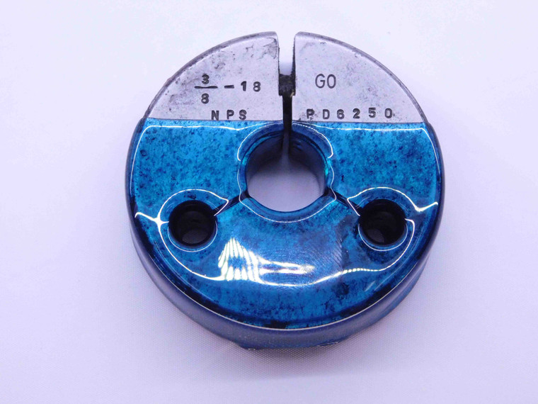 3/8 18 NPS PIPE THREAD RING GAGE .375 GO ONLY P.D. = .6250 2A NPSM STRAIGHT - DW41163BB6