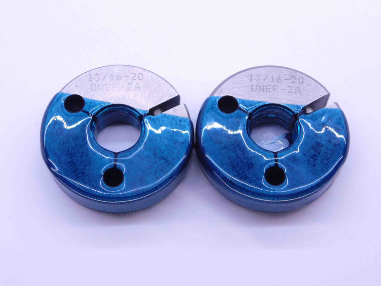 13/16 20 UNEF 2A LEFT HAND THREAD RING GAGES .8125 GO NO GO PD'S = .7787 & .7743 - DW41165BB6