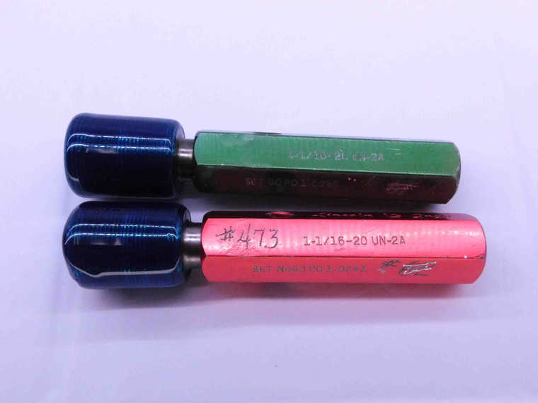 1 1/16 20 UN 2A SET THREAD PLUG GAGE 1.0625 GO NO GO P.D.'S = 1.0286 & 1.0241 - DW41179BB6