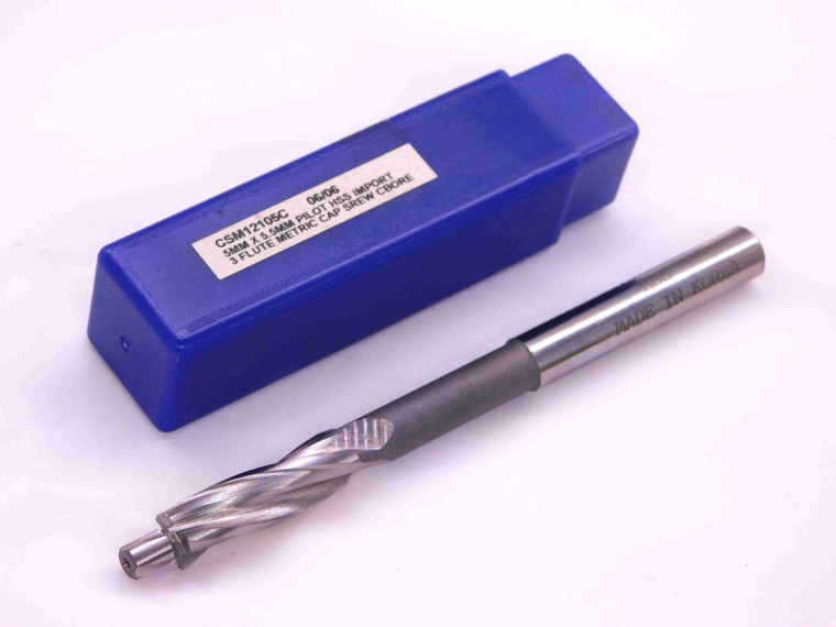 NEW 5.5mm PILOT 10mm OD HSS COUNTERBORE 5/16 SHANK 3 FL CSM12105C 5mm CAP SCREW - JJ1775CH5
