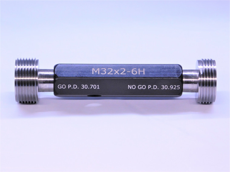 NEW M32 X 2.0 6H METRIC THREAD PLUG GAGE 32 2 GO NO GO P.D.'S = 30.701 & 30.925