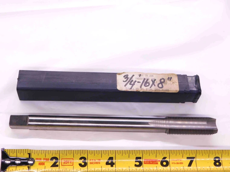 NEW WIDELL 3/4 16 NF H3 HSS EXTRA LONG PLUG TAP 3 STRAIGHT FLUTE .75 USA MADE - JJ1788CH5