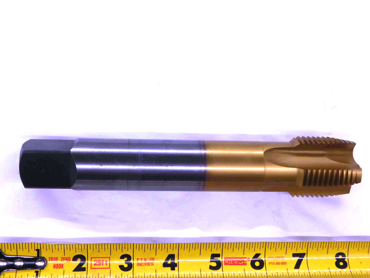 FETTE MARKANT 1 1/2 8 UNC HSS-E TiN COATED PLUG TAP 4 STRAIGHT FLUTE 1.5 1-1/2-8 - JJ1835CT5