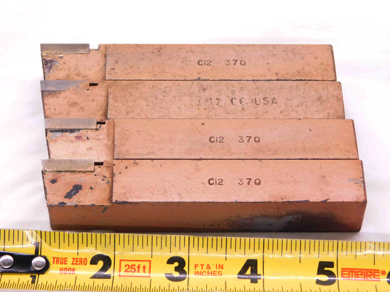 4pcs NEW C12 370 / C6 LATHE TURNING TOOL BITS 3/4" SQ. SHANK CARBIDE BRAZED .75 - DCT-JJ1861
