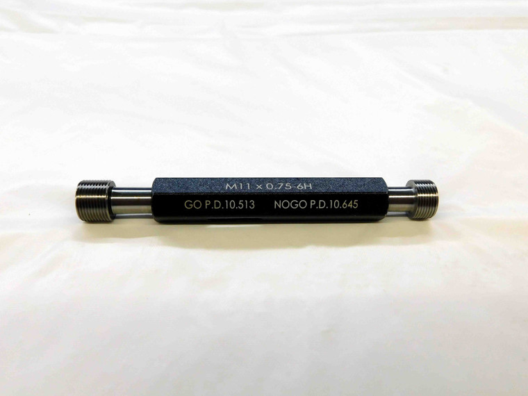 NEW M11 X .75 6H METRIC THREAD PLUG GAGE 11.0 0.75 GO NO GO PD'S 10.513 & 10.645