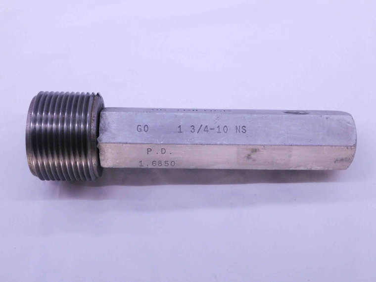 1 3/4 10 NS THREAD PLUG GAGE 1.75 1.750 1.7500 GO ONLY P.D. = 1.6850 UNS 2B 3B - DW41372CH5