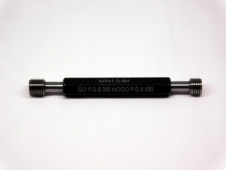 NEW M9 X 1.0 6H METRIC THREAD PLUG GAGE 9.0 1 GO NO GO P.D.'S = 8.350 & 8.500