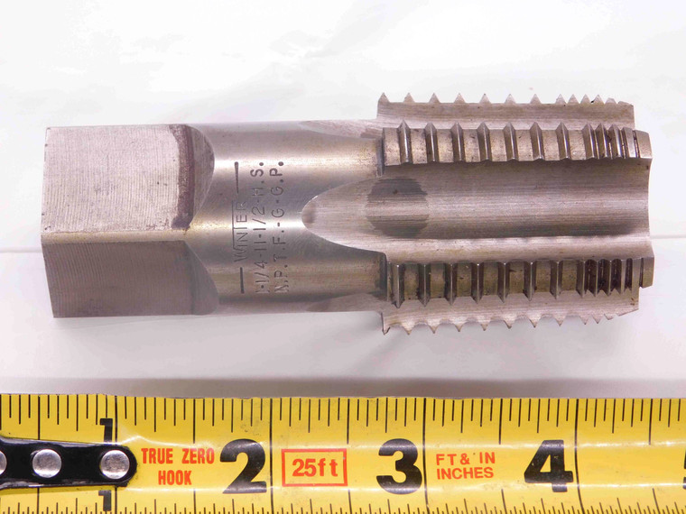 WINTER 1 1/4 11 1/2 NPTF HSS PIPE TAP 5 STRAIGHT FLUTE 1.25 INTERRUPTED TOOTH - JJ1898CH5