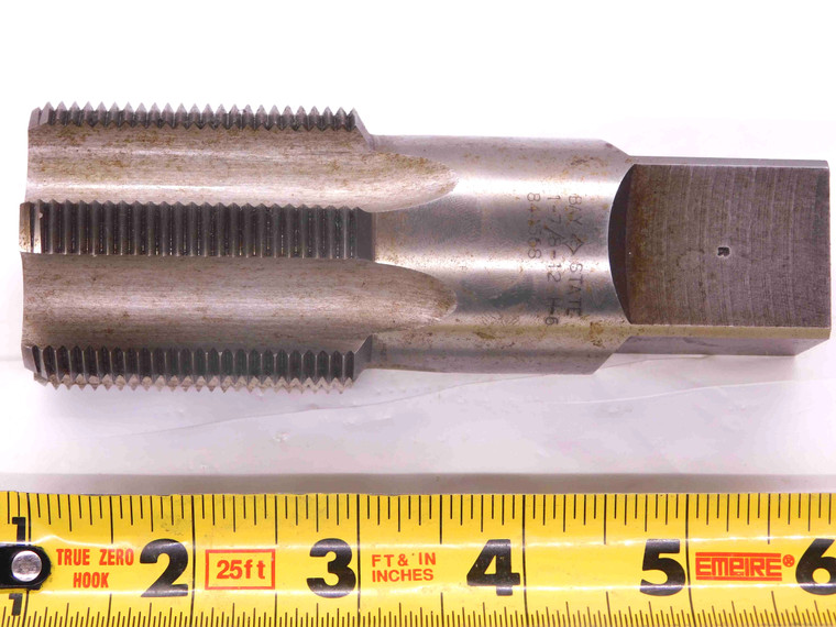 BAY STATE 1 7/8 12 H-6 HSS BOTTOMING TAP 6 GT FLUTE 1.875 H6 H 6 1-7/8-12 NS - JJ1909CH5