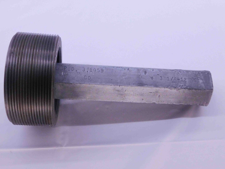 3 1/4 12 NS THREAD PLUG GAGE 3.25 3.250 3.2500 GO ONLY P.D. = 3.1959 N UN 2B 3B - DW41399CH5