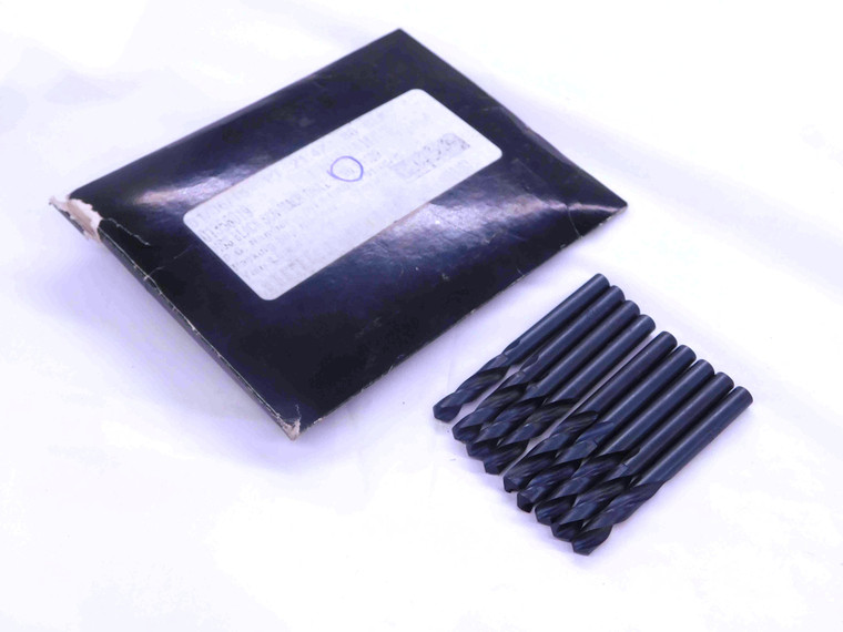 9PCS INTERSTATE #1 OXIDE HSS SCREW MACHINE LENGTH DRILL BIT 1/4 SHANK .228 - JJ1929BB6