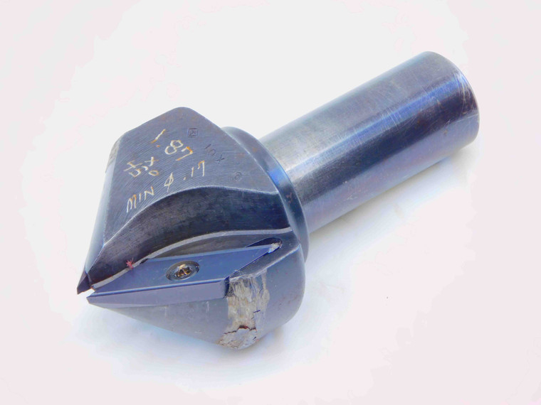 TUNGALOY 45 DEG INDEXABLE CHAMFER MILL ECC31005RU-45 1" SHANK XCET310404 INSERTS - JG4663CH5