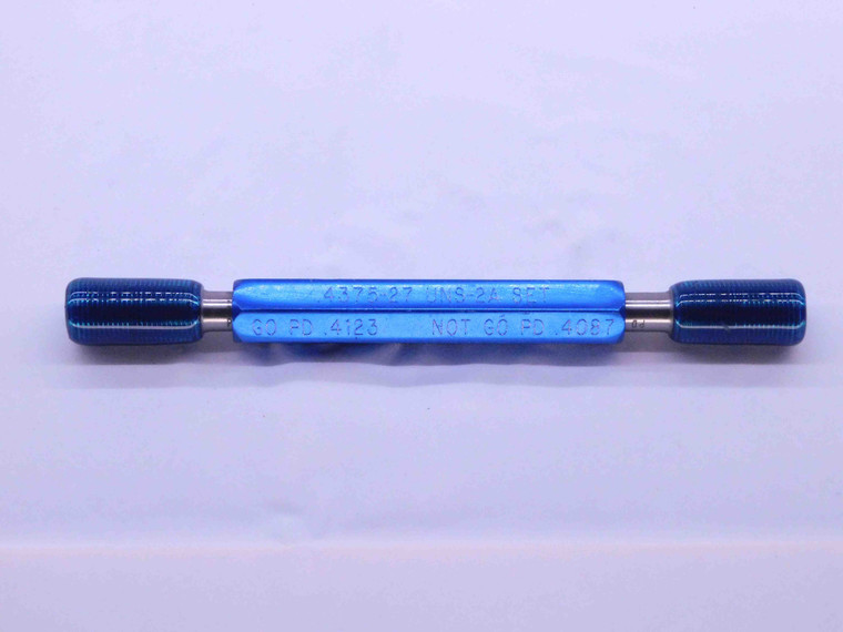 7/16 27 UNS 2A SET THREAD PLUG GAGE .4375 GO NO GO P.D.'S = .4123 & .4087 CHECK - DW41404BB6