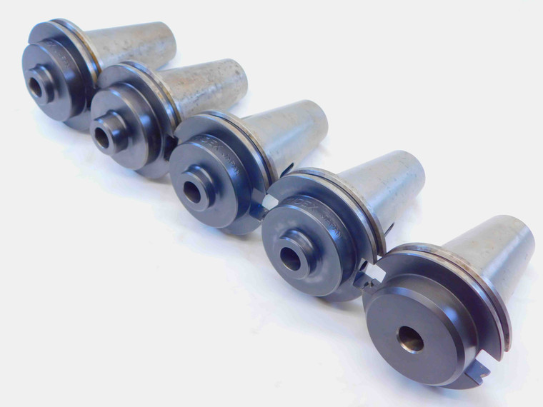 5pc LOT OF CAT 50 MORSE TAPER #2 TOOL HOLDER STUB LENGTH 1 1/2 PROJECTION MT2