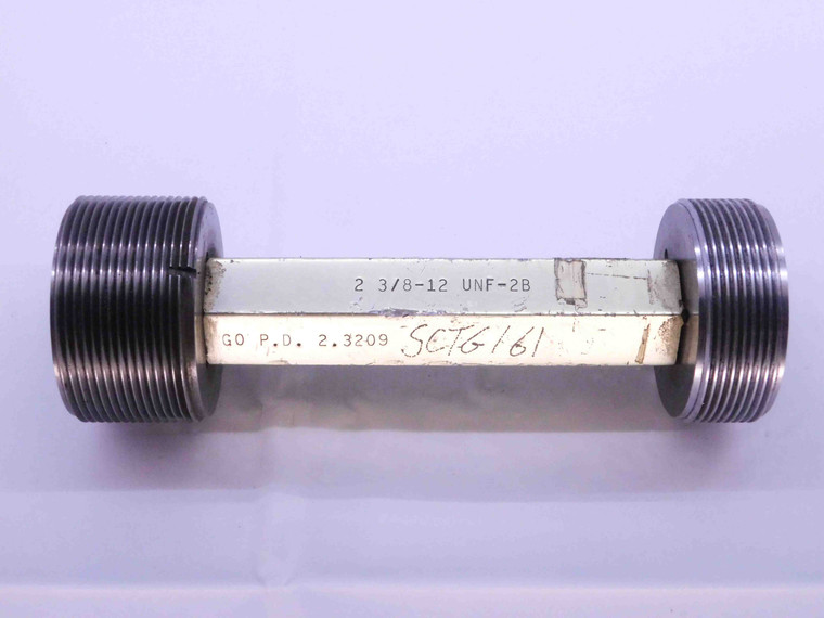 2 3/8 12 UN 2B THREAD PLUG GAGE 2.375 GO NO GO P.D.'S = 2.3209 & 2.3290 UNF - DW41450CH5