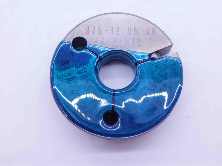 7/8 32 UN 2A PREPLATE THREAD RING GAGE .875 .8750 GO ONLY P.D. = .8520 CHECK - DW41492OB6