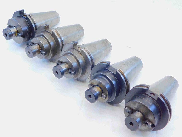 5pc LOT CAT50 1" PILOT O.D. 3/8 KEY FACE MILL TOOL HOLDER 1 7/8 PROJECTION 1.0