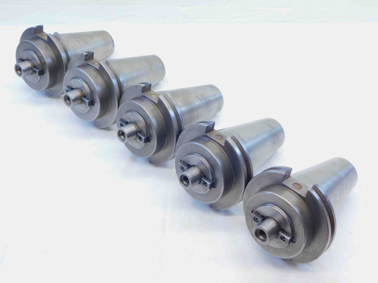 5pc LOT OF CAT50 3/4 PILOT OD 5/16 KEY FACE MILL TOOL HOLDER 1 1/2 PROJECTION - JG4701LVR