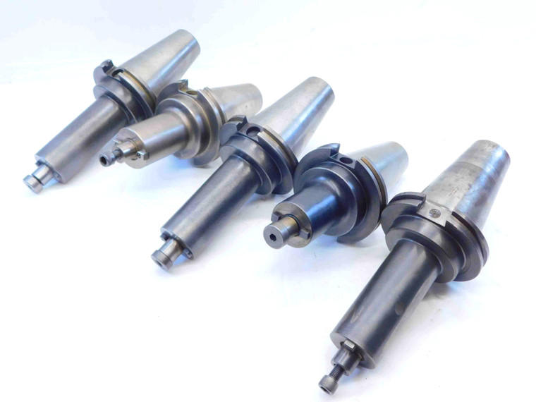 5pc LOT OF CAT50 3/4 PILOT OD 5/16 KEY FACE MILL TOOL HOLDER 3 1/2 - 5 1/2 PROJ. - JG4707LVR