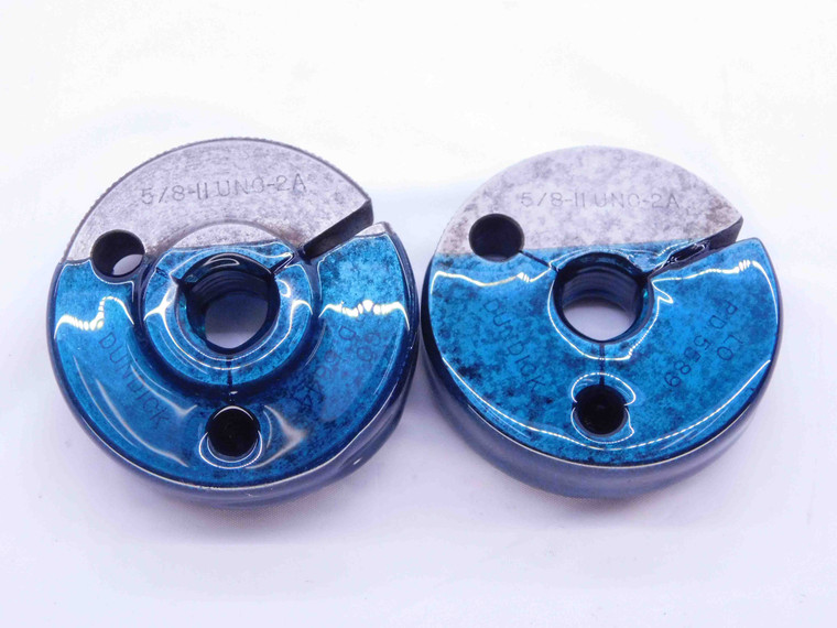 5/8 11 UNC 2A THREAD RING GAGES .625 .6250 GO NO GO P.D.'S = .5644 & .5589 CHECK - CH1034BU
