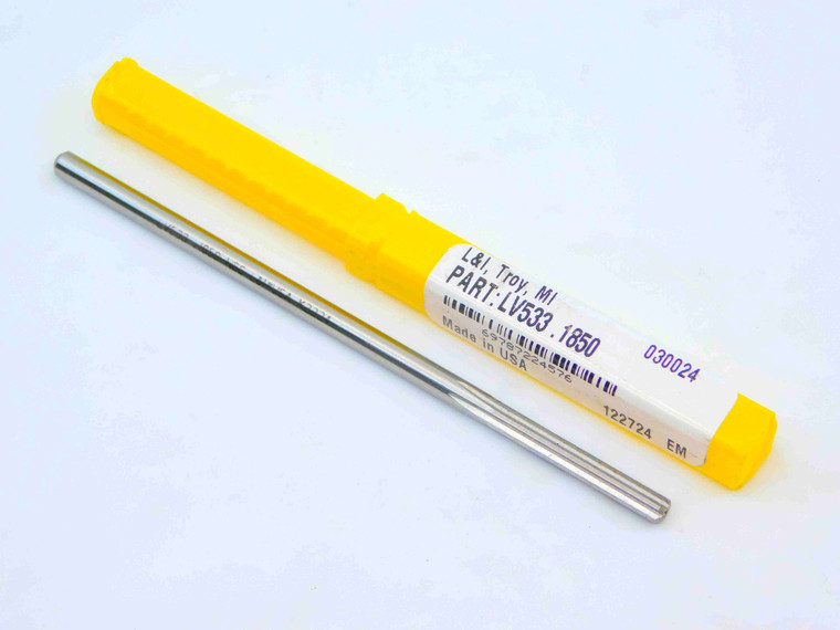 NEW L & I 0.185 OD HSS REAMER 6 FL .185 .1850 3/16 .1875 -.0025 UNDERSIZE #13 - JG4802LAI