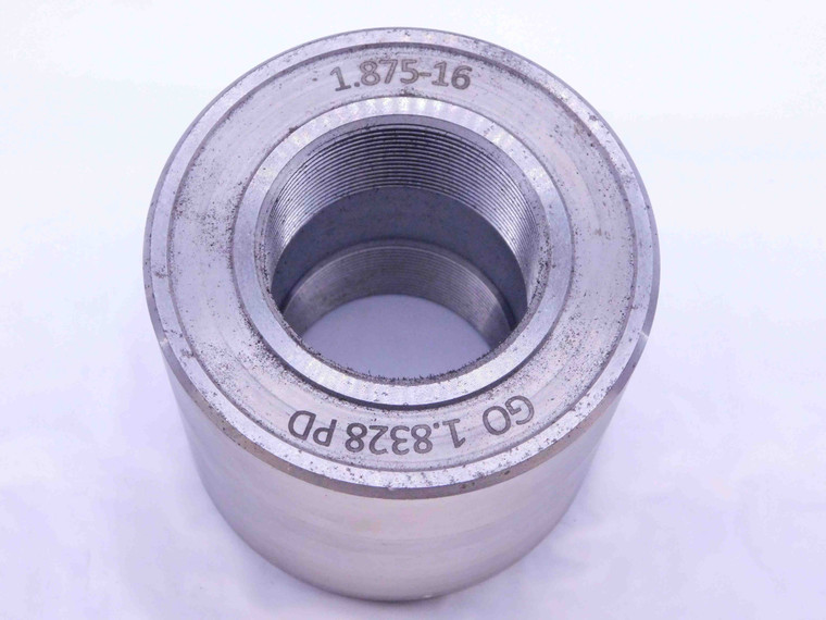 SHOP MADE 1 7/8 16 SOLID THREAD RING GAGES 1.875 GO NO GO PDS= 1.8328 & 1.8275 - DW41648CH5