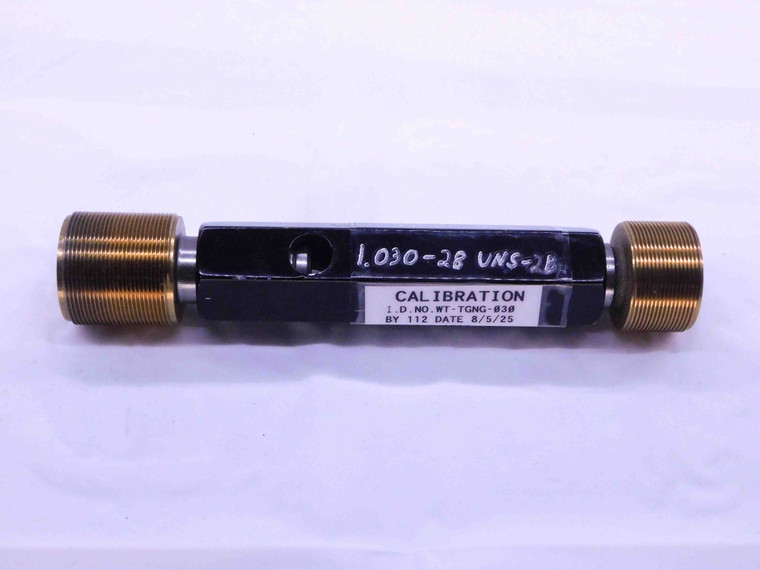 1.030 28 UNS 2B TiN COATED THREAD PLUG GAGE 1.3 GO NO GO PD'S = 1.0068 & 1.0120 - DW41686BE6
