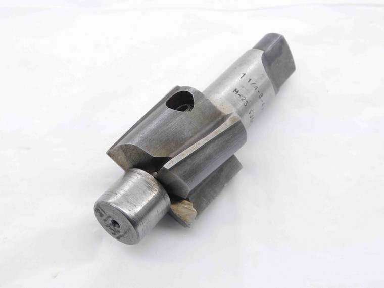 SJ & CO .65 CHANGEABLE PILOT 1 1/4 O.D. HSS COUNTERBORE STUB TAPER #2 SHANK 4 FL - NS6810CH5