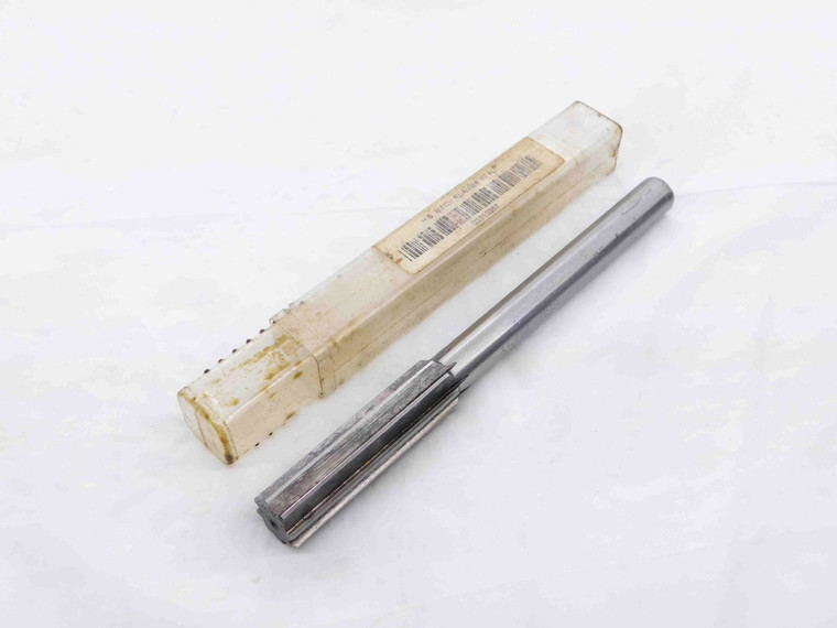 35/64 OD HSS CHUCKING REAMER 8 FLUTE .5468 .5489 ONSIZE 14 mm STRAIGHT SHANK - NS6860CH5