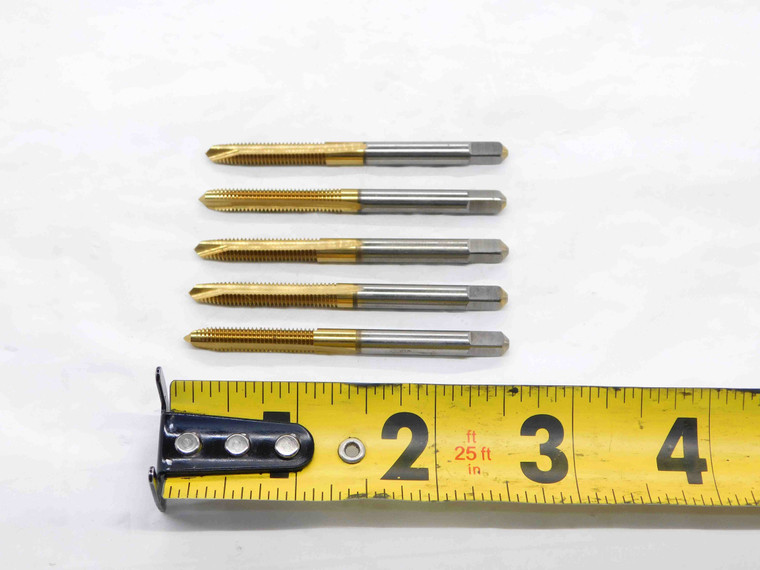5pcs NEW GTD #10 32 NF GH5 HSS TiN COATED PLUG TAP 2 SPIRAL POINT FLUTE .190 - NS6877CH5