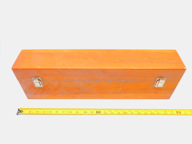 STARRET WOOD STORAGE CASE WITH FOAM PADDED CUTOUTS FOR TOOLS 23" X 4 1/4 X 7"