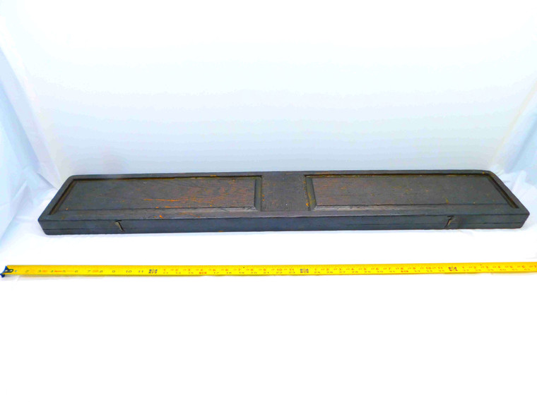 STARRET WOOD STORAGE CASE WITH FOAM PADDED CUTOUTS FOR TOOLS 43 1/2 X 7" X 3"