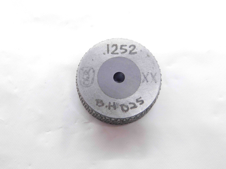 .1252 CL XX CARBIDE MASTER PLAIN BORE RING GAGE .1250 +.0002 OVERSIZE 1/8 3 mm - NS7037BG6
