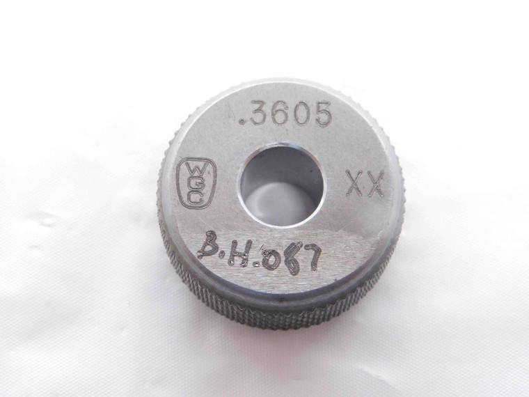 .3605 CLASS XX MASTER PLAIN BORE RING GAGE .3594 +.0011 UNDERSIZE 23/64 9 mm - NS7056BG6