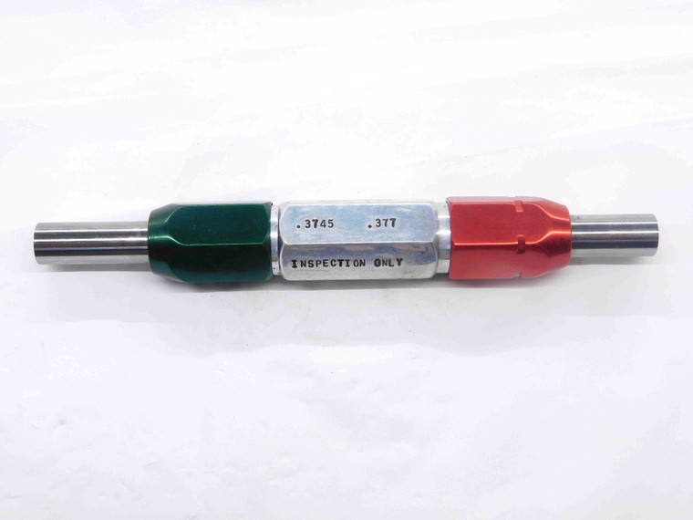 .3745 & .3770 PIN PLUG GAGE GO NO GO .3750 -.0005 UNDERSIZE 3/8 9.576 mm .377 - NS7091BG6