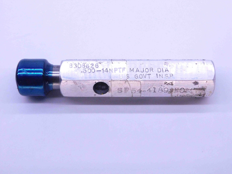 1/2 14 NPTF PLAIN MASTER REFERENCE PIPE SET THREAD PLUG GAGE .5 .50 NON-THREADED - DW41793AA6