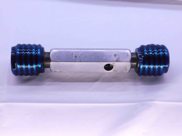 1 1/2 4 ACME SET THREAD PLUG GAGE 1.5 4. GO NO GO P.D.'S = 1.3750 & 1.3673 CHECK - DW41818OB6