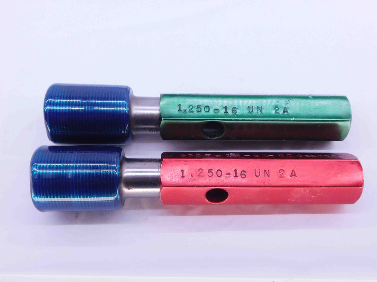 1 1/4 16 UN 2A SET THREAD PLUG GAGE 1.25 1.250 GO NO GO P.D.'S = 1.2079 & 1.2028 - DW41881AA6