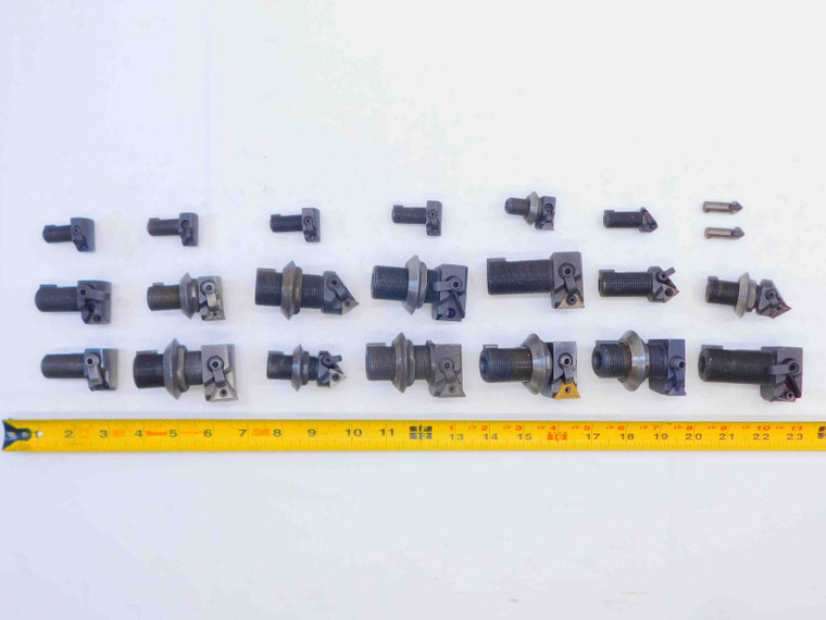 22pc LOT OF DEVLIEG MICROBORE INDEXABLE INSERT ADJUSTABLE BORING CARTRIDGES - JG5151BC6
