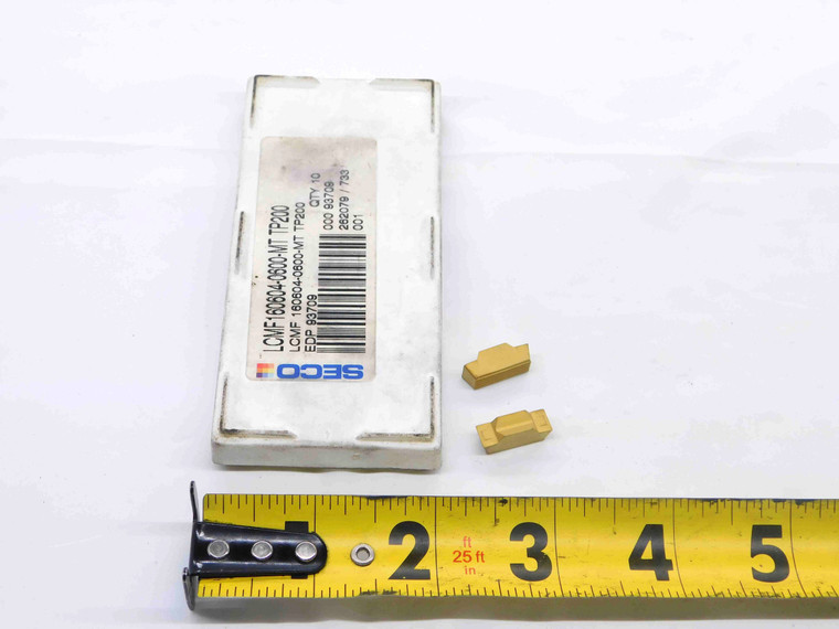 2pcs SECO LCMF160604-0600-MT TP200 TiN CARBIDE GROOVING INSERTS 6mm WIDTH 6.0 - NS7339RDT