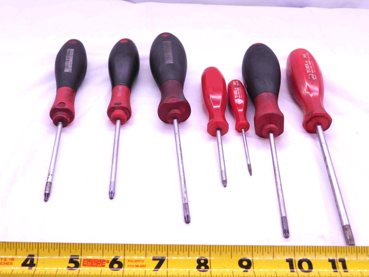 7pc SET OF WIHA TORX SCREW DRIVERS T5 T9 T10 T15 T20 T27 HAND TOOLS - JJ2771CT4